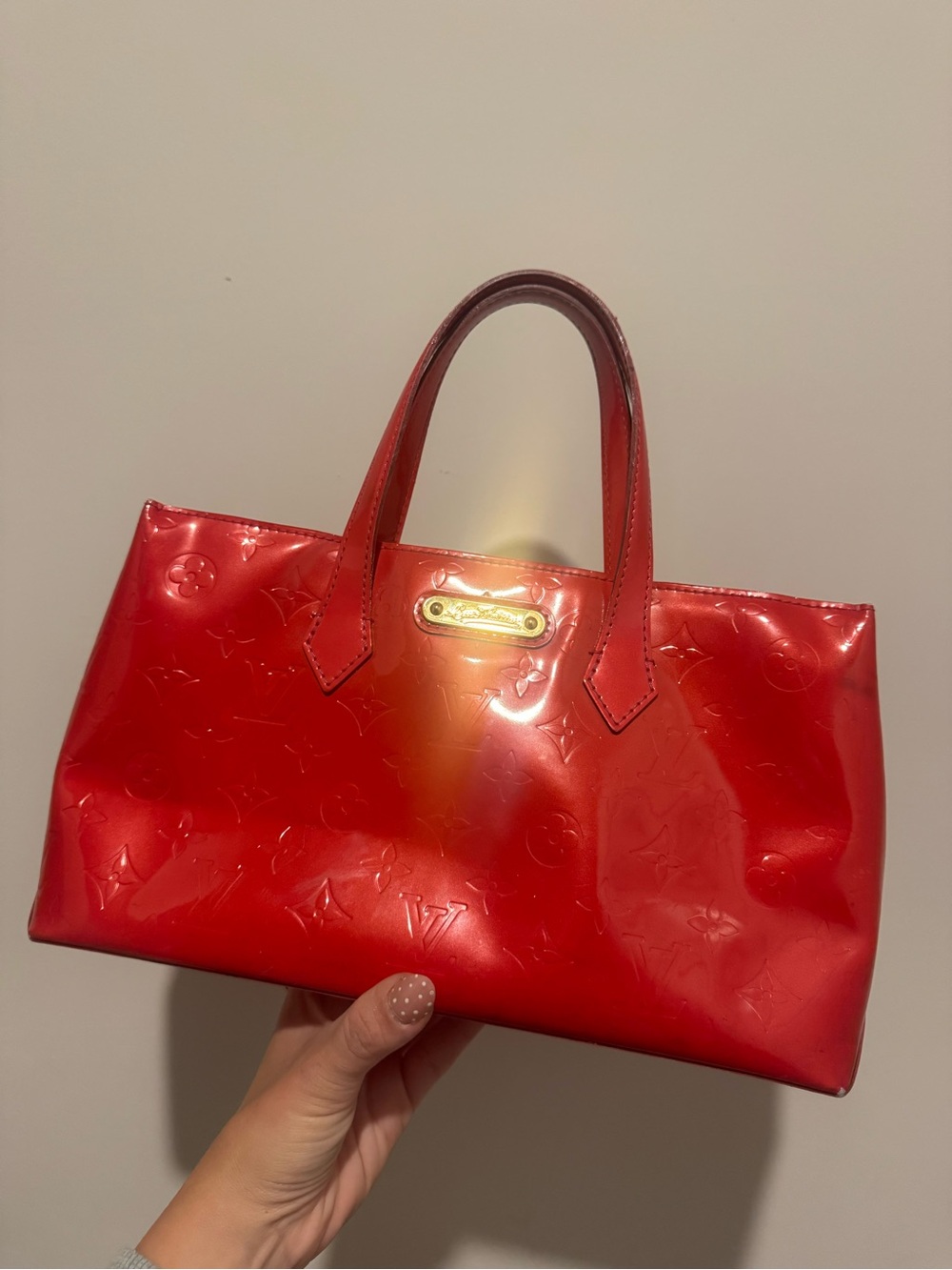 Louis Vuitton Red Patent Monogram Tote